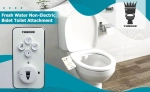 Throne Bidet Attachment for Toilet – USA Patented - Non-Electric Self Cleaning Water Sprayer Toilet Bidet Double Nozzle (Frontal & Rear Wash) Bidet Toilet Seat Attachment, Easy Install (White)