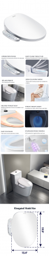 Image for Oval Smart Bidet Toilet Seat