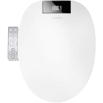 Bidet Toilet Seat Round, Electronic Heated Toilet Seat with Warm Water Rear and Front Wash, Adjustable Warm Air Dryer, Self-Cleaning Stainless Steel Nozzle, Slow Closed Toilet Seat