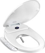 Bidet Toilet Seat, Bidet Warm Water Rear & Front Oscillating Wash, Heated Toilet Seat, Warm Air Dryer, Soft Close Toilet Lid, Night Light, Smart Toilet Seat with Bidet Requires Outlet